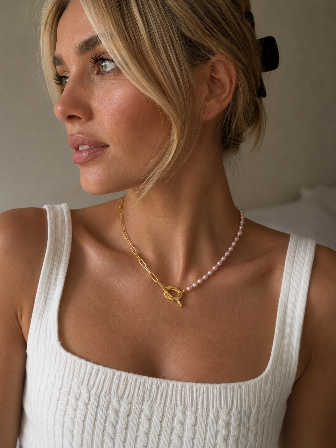 The Lilac Pearl Toggle Necklace