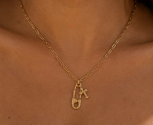 The Safety Pin Charm Necklace
