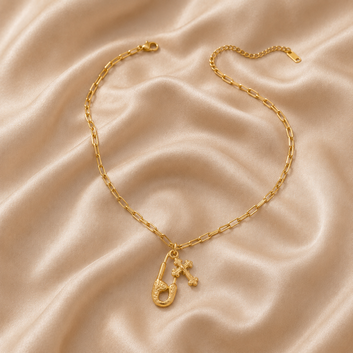The Safety Pin Charm Necklace