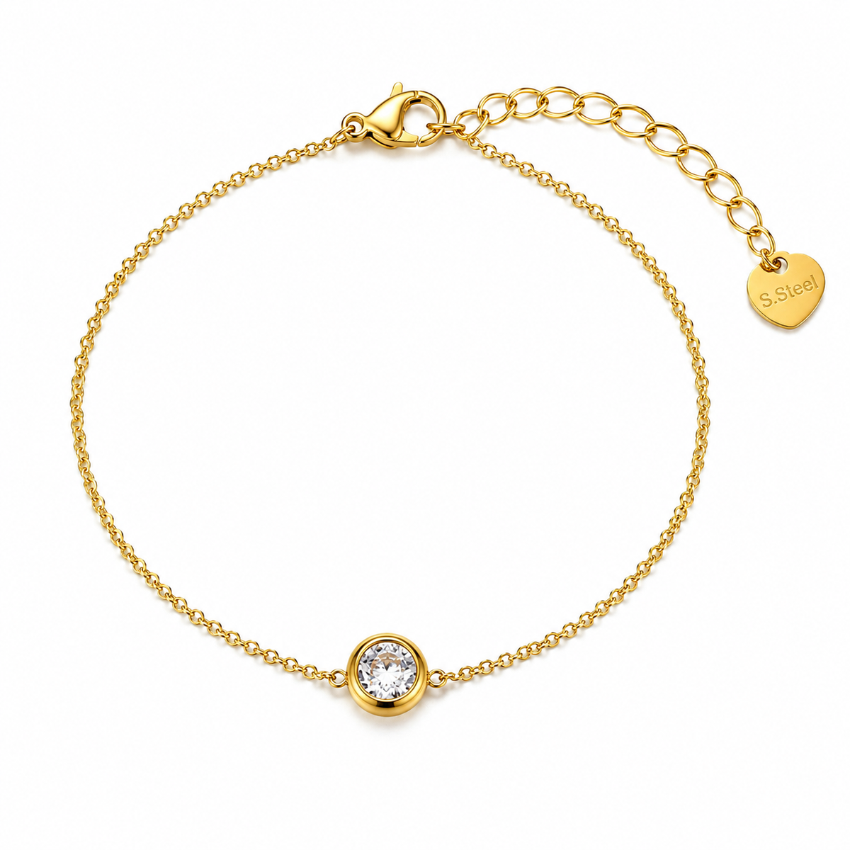 18K Gold Seven-Color Zircon Bracelet