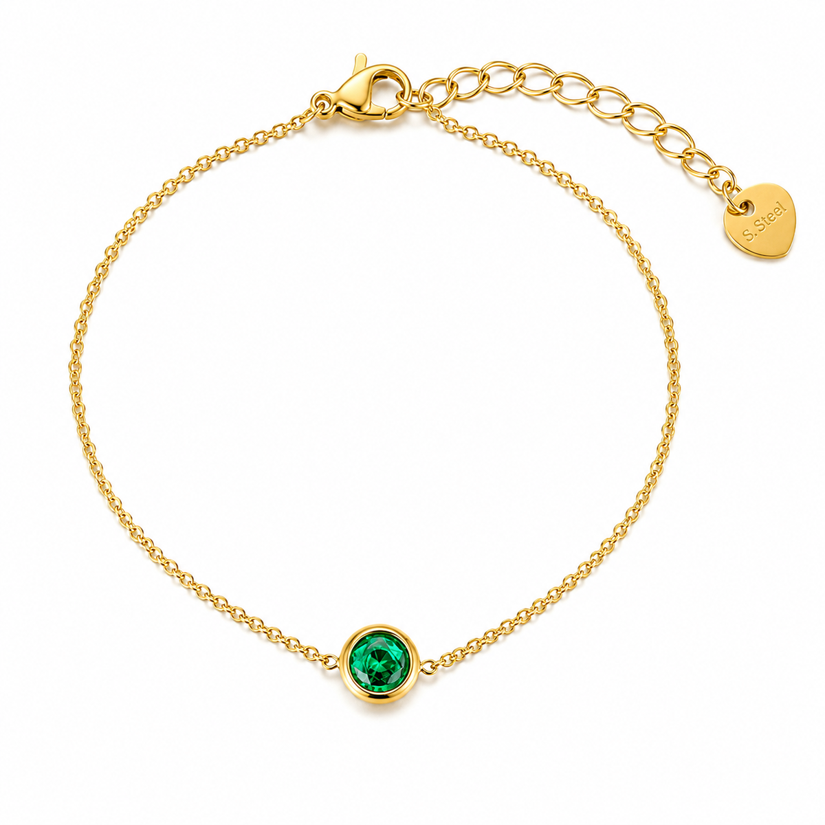 18K Gold Seven-Color Zircon Bracelet